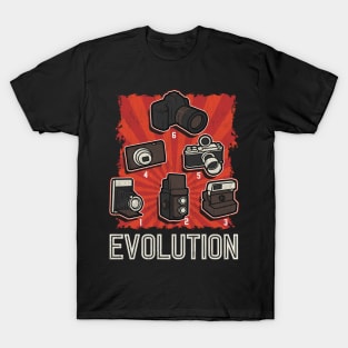 Cute & Funny Camera Evolution Photographer T-Shirt